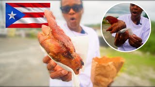 ROASTED PIG FEET Puerto Rican Street Food PIG FEET [upl. by Yorled]