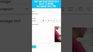 How to Add CKEditor in a Web Page and Save Data into Database [upl. by Ynnol]