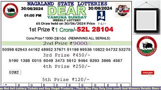 Lottery Sambad Live Dear Nagaland State Lottery Live draw result 300624Lottery live sambad [upl. by Bancroft]