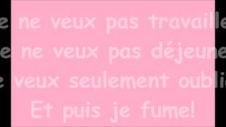 Pink Martini  Je ne veux pas travailler lyrics [upl. by Nednyl]