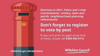 Wiltshire’s Returning Officer encourages you to postal vote in upcoming elections [upl. by Naillij479]