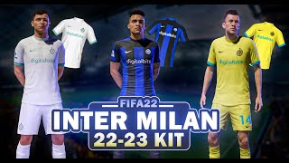 Inter Milan 2223 Kit FIFA22 Kit Mod [upl. by Gerrard]