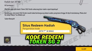 KODE REDEEM TOKEN SG 2 FREE FIRE DAPAT 25 TOKEN GRATIS [upl. by Warren485]