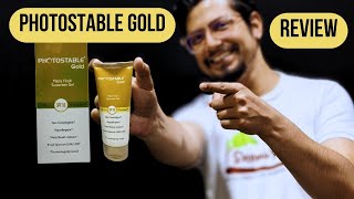 Photostable gold sunscreen gel review  Best sunscreen for face and oily skin [upl. by Shaylynn]