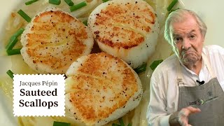 Jacques Pépins Sauteed Scallops with Endives  Cooking at Home  KQED [upl. by Carmine517]