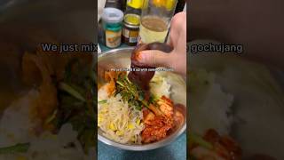 Easy Bibimbap Recipe 🍳🍚🔥 Day 2 of eating Korean food everyday koreanfood easyrecipe [upl. by Tound707]