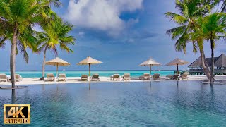 モルディブ 南国癒し 4K映像 ラウンジ風ジャズBGM  ギリ・ランカンフシ｜Maldives summer lounge jazz BGM at Gili Lankanfushi in 4K [upl. by Leirej931]