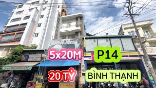 BÁN NHÀ MẶT TIỀN 1B NGUYỄN THIỆN THUẬT P14 BÌNH THẠNH DT 5x20 85M2 4 TẦNG 20 TỶ [upl. by Nylzzaj]