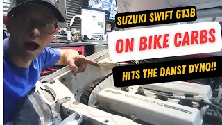 Suzuki Swift GTI bike carb Dyno video at danST Engineering [upl. by Nims633]