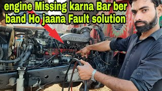 Diesel engine Missing karna Bar ber band Ho jaana Fault solution Hino truck engine H07D [upl. by Africah]