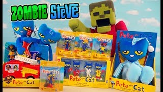 PETE the CAT Huge TOY amp PLUSH Book Unboxing Zombie Steve [upl. by Sikram584]