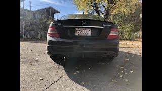 C63 AMG W204 Hpipe Resonator Delete Cold Starts Compilation [upl. by Russell]