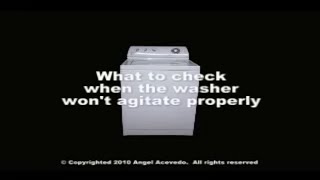 Performa Washing Machine Not Agitating The Clothes  See What Parts You Need To Check [upl. by Atnovart858]