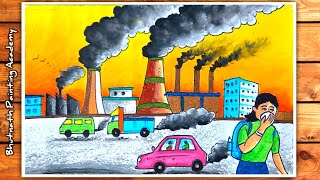 air pollution drawing [upl. by Darci]