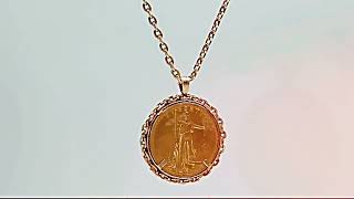 1 oz ounce American eagle gold coin necklace [upl. by Chapnick732]