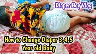 How to Change Diaper 3 45 Year old BabyKids Diaper VlogDiaper Changing RoutineViral Video [upl. by Booma]