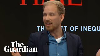 Rutger Bregman tells Davos to talk about tax This is not rocket science [upl. by Adlesirk]