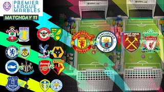 PREMIER LEAGUE MARBLES  Matchday 11 ⚽️🏟 [upl. by Amaj]