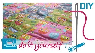 DIY  Patchwork Decke und Kissen selber nähen  Patchworken für Nähanfänger [upl. by Duwad]