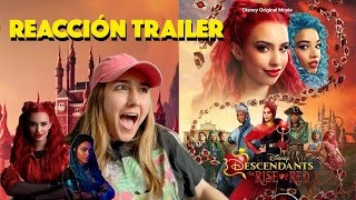 REACCIÓN TRAILER OFICIAL DE DESCENDIENTES THE RISE OF RED  Zamy Baumüller [upl. by Halimeda]