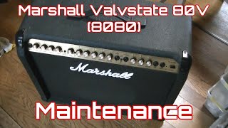 【ギターアンプ：名機？】Marshall Valvestate 80V（8080）ポット交換＆電源リフレッシュ [upl. by Boni77]