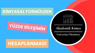 Kimyasal Formülden Yüzde Bileşimin HesaplanmasıCalculating Percent Composition in Chemical Formula [upl. by Bertie]