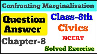 Class 8 Civics Chapter 8 question answer  NCERT Civics  By Solutions for you [upl. by Gee]