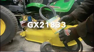 How to Change Your Mower 48in Deck Belt on a John Deere Lawn Mower Tractor LA145 D140 Etc [upl. by Kassity]