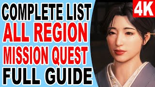 All Region Missions Side Quest Full Map Complete List  Chapter 1 2 3  Rise of the Ronin [upl. by Inobe219]