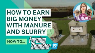 How to earn big money from manure and slurry  Farming Simulator 22 [upl. by Ohce]