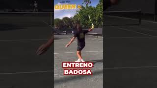 ENTRENO de BADOSA en MIAMI junto con TSITSIPAS su pareja [upl. by Foster]