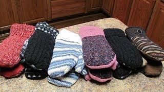 Make mittens from old sweaters  Fast and Easy [upl. by Anital421]