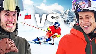 Skirennen gegen besten Skifahrer der Welt Odermatt vs Quast [upl. by Nesila37]