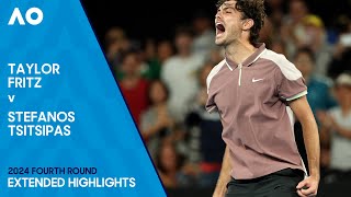 Taylor Fritz v Stefanos Tsitsipas Extended Highlights  Australian Open 2024 Fourth Round [upl. by Wendy847]