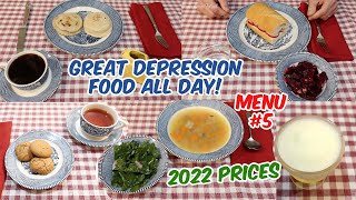 We Ate Depression Era Food ALL DAY Menu 5  What Did It Cost In 2022  Healthy Budget Meals For 2 [upl. by Brockwell]