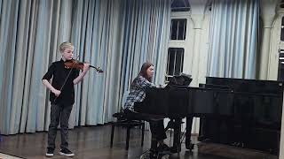 LSpohr Violin Concerto N2  by Tamir Konoplianikov 9 yo [upl. by Nwadrebma321]