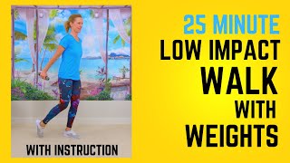 25 min Walk with Weights for a Combined Strength and Cardio Workout [upl. by Honey397]