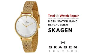 Changing Skagen Mesh Watch Strap with Screws [upl. by Nepsa]