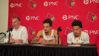 Winthrop HC Mark Prosser players following loss at Louisville [upl. by Cavil]