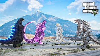 Shin Godzilla Heisei Godzilla vs Mechagodzilla  GTA5 [upl. by Thea]