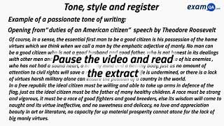 Tone Style and Register  GCSE English Language [upl. by Susi406]