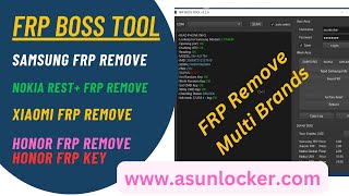 FRP Boss Tool FRP Remove tutorial Samsung FRP remove Nokia Xiaomi  Honor FRP Support [upl. by Mandeville72]