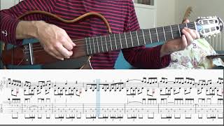 Bolero  Maurice Ravel  fingerstyle  free TAB Tuning 6ª D  5ª G [upl. by Ardyce]