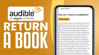 How To Return A Book On Audible 2024 Simple Tutorial [upl. by Ikir]