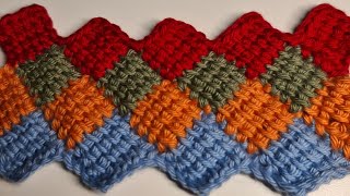 Ep2 Crochet entrelac diamond crochet tutorial weave diy handmade pattern knitting [upl. by Airom]