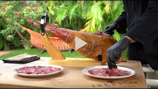 How To Carve A Whole Jamon Iberico De Bellota from Iberico Club 2 min StepbyStep video [upl. by Pandora]