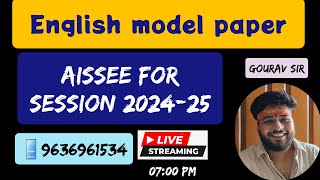 english model paper for sainik school exam 2024  aissee 2024 english model paper aissee2024 [upl. by Salas]