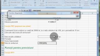 Exl2007 33 Calculul ratei lunare de rambursare a unui credit PMT [upl. by Phox378]