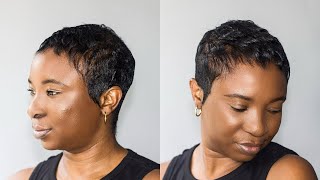 Micro Pixie Cut Mold and Style  Damaged Hair [upl. by Tabshey915]