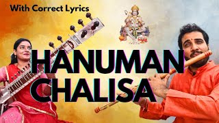 Hanuman Chalisa Instrumental VersionFlute and SitarWith Lyrics [upl. by Elyod]